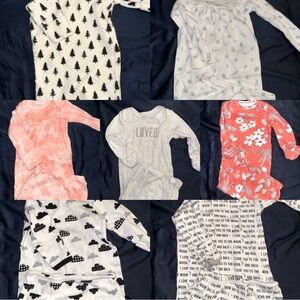 Bundle : 7 elastic bottom sleep gown sacks size 0-6 months